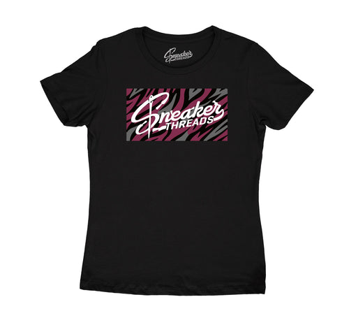 JOrdan 5 Burgundy sneaker collection to match ladies tee collection 