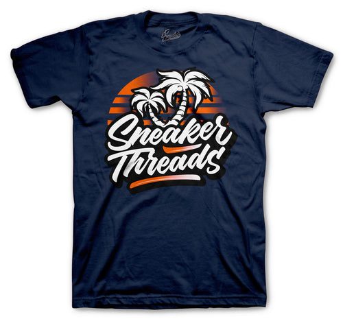 Rugged Orange Foamposite sneaker collection matches with mens tee collection 