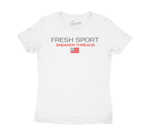 ladies collection of shirts made to go with the Jordan 12 dark grey sneakers