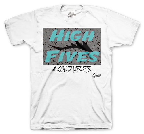 Jordan 5 island green sneakers have matching shirts