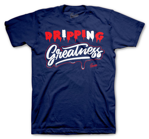 Foamposite Blue Dripping Greatness Shirt
