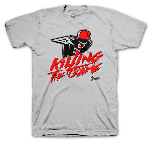 Jordan 11 shirt collection matches the Jordan 11 black cement sneaker