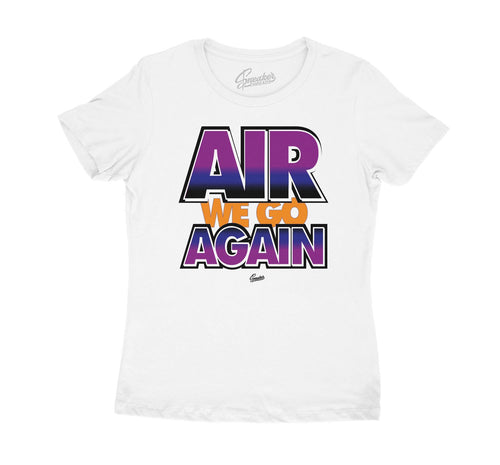 Ladies shirt created to match the Jordan 4 Rush Violet perfect