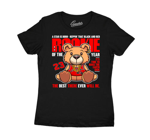 Ladies Jordan 4 Red Thunder Tees and outfits match crimson retro 4