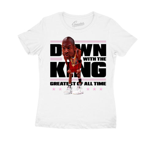 Ladies shirt collection matches with the Jordan 6 gold hoops sneaker collection 