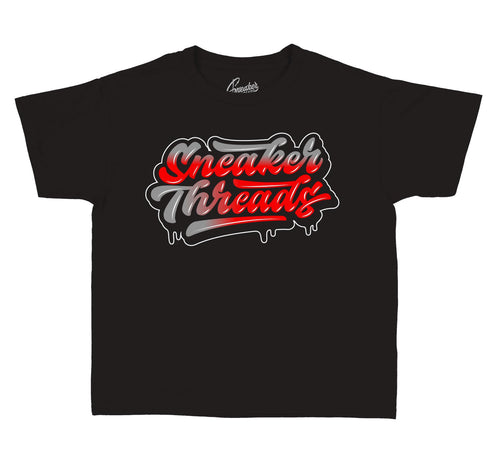 Retro 11 Jordan bred sneaker collection matching kids tees