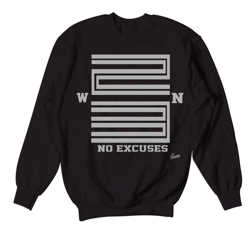 Crewneck sweaters created to match the Jordan 11 metallic silver sneaker collection 