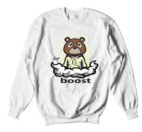 Yeezy boost 350 yeshaya sweater match boost 350 shoes perfectly.