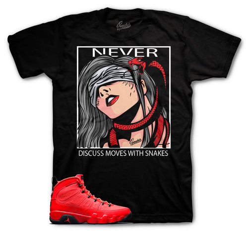 Retro 9 Chile Red Snakes Shirt