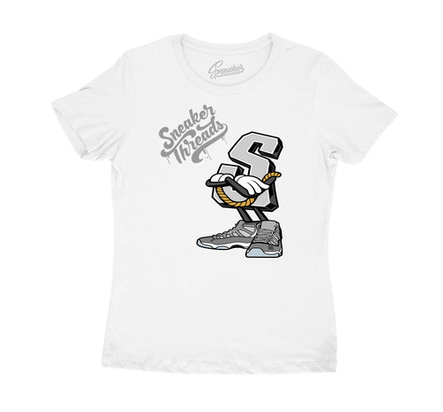 Womens Jordan Retro 11 cool grey Sneaker T-shirts And Matching ladies