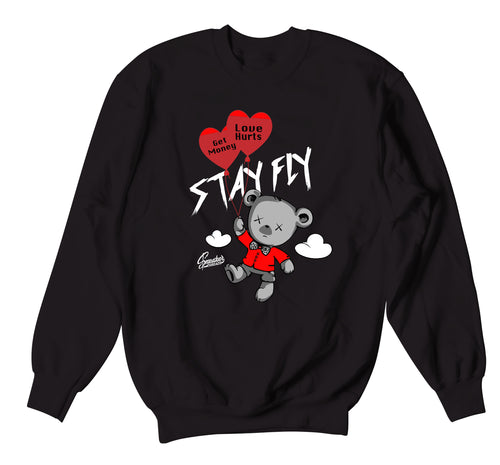 Fire Red Jordan 4 sneaker collection matching with guys crew necks