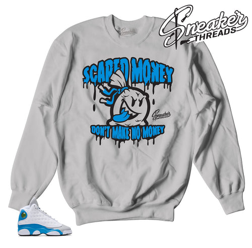 Sweaters match Jordan 13 italy blue shoes.