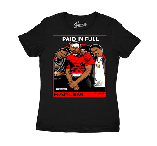 Ladies Jordan 4 Red Thunder Tees and outfits match crimson retro 4