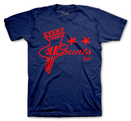 Foamposite Blue Every Penny Shirt