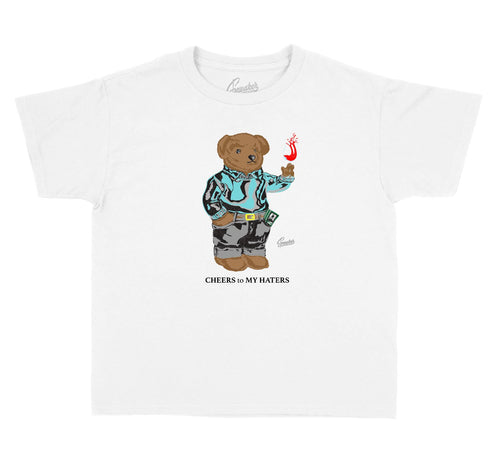 Jordan 5 island green sneakers have matching children tees