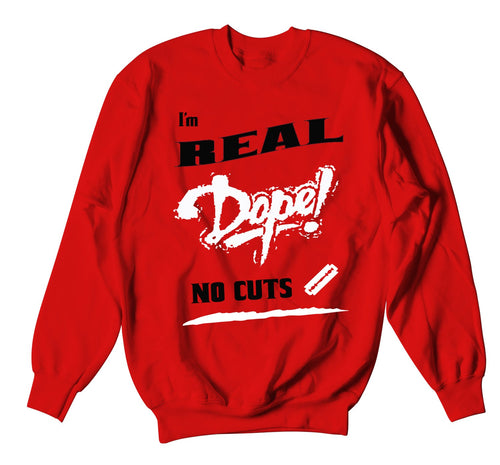 Crewneck sweaters designed to match the Jordan 3 red cement sneaker collection 