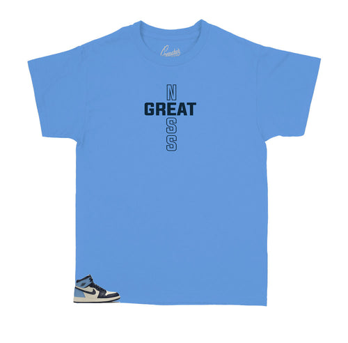 kids sneaker Jordan 1 unc obsidian collection matches kids t shirts