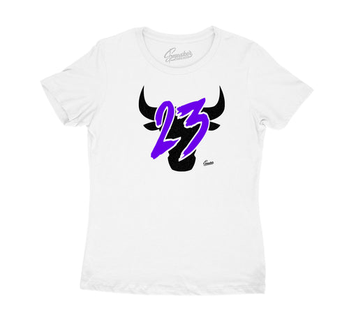 Purple Metallic Jordan 4 sneaker collection matching t shirt collection 
