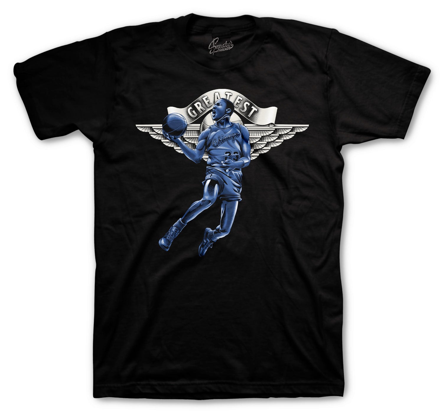 thumbnail image 2 of Retro 1 High OG Dark Marina Blue Shirt – Gildan 5000 Tee – S To 3XL 2 of 6