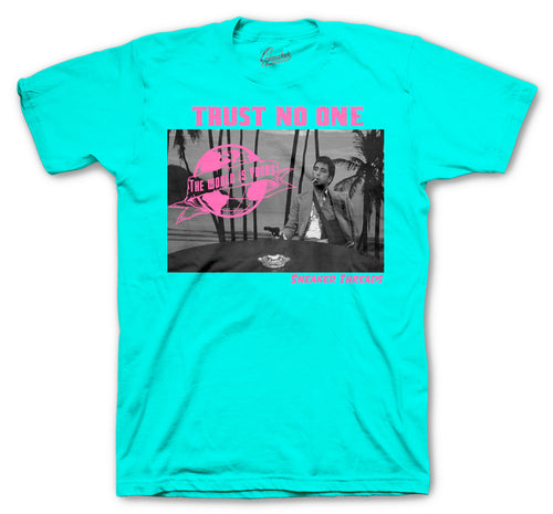 Aurora Green Jordan 13 sneaker collection matches with  mens shirts