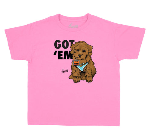 boys tee collection has matching with sneaker collection Jordan 13 aurora green 