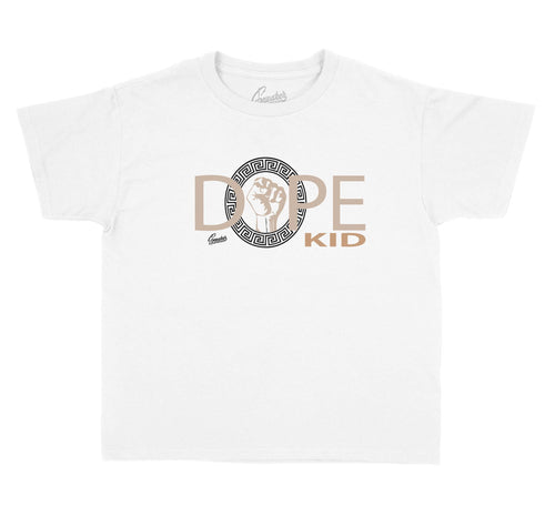 Yeezy 500 stone sneakers have matching kids shirts