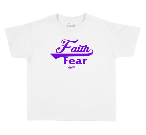 Jordan 4 purple metallic sneaker collection matching kids tee collection 