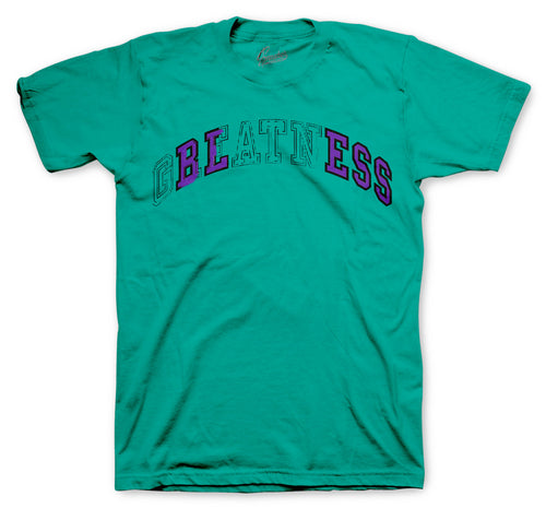 custom shirt collection matches the Jordan 5 grape purple sneakers