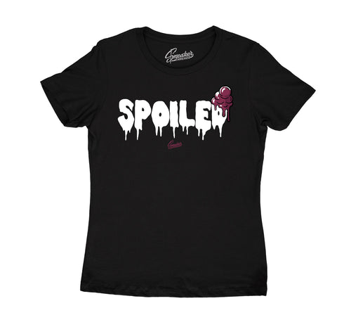 T shirt collection for women matching the Jordan 8 burgundy sneaker collection 