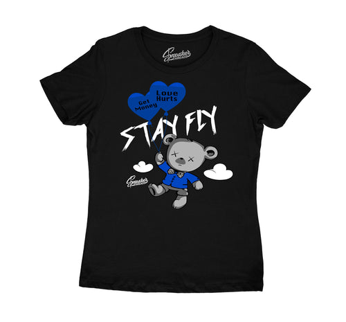 Womens tee to match Jordan 5 Racer Blue Women sneakers.