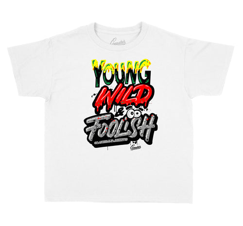 Jordan 4 Rasta sneaker collection matching with childrens clothing