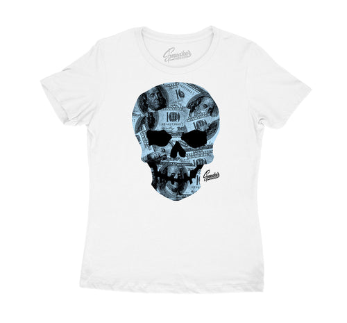 Womens tee matches Jordan 11 legend blue sneaker collection 