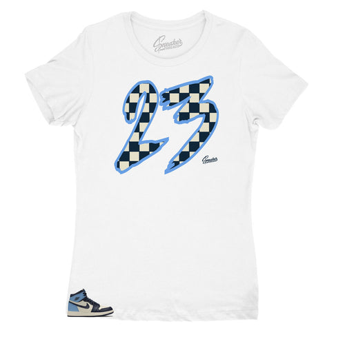 Womens t shirt collection matches womens sneaker collection Jordan 1 obsidian unc collection
