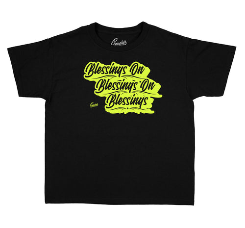 kids t shirt collection matching with yeezy 700 phosphor sneaker