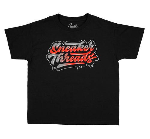 Foamposite lava sneaker matching kids t shirt collection 