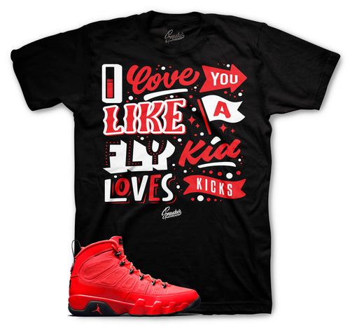 Sneaker tees Match Jordan 9 Chile Red Shoes