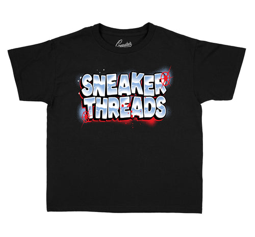 Uni Blue Jordan 4 sneaker collection match boys clothing 