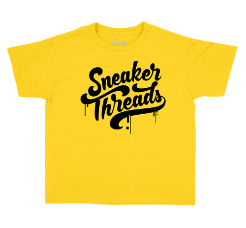 Jordan 9 Uni Gold sneaker collection to match kids shirts