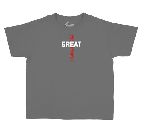 dark grey 12s matching kids tees
