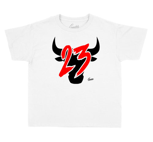 Kids shirt collection matching with Jordan fire red 4s