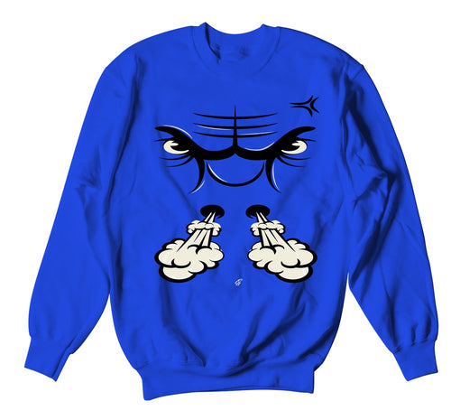 Sneaker collection retro racer blue 9s matching sweater collection for guys 