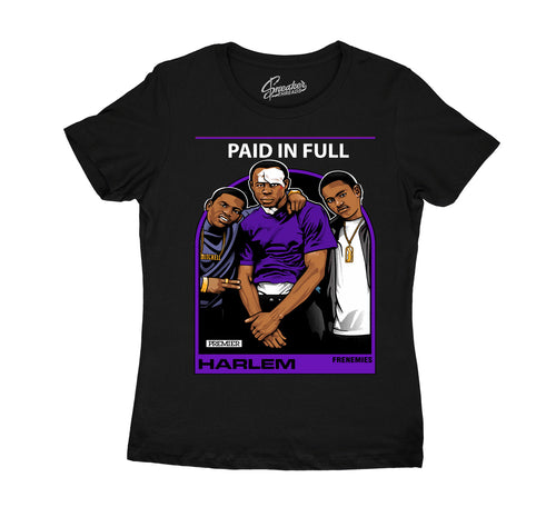 Womens Jordan 13 court purple sneaker tees match Court purple shoes