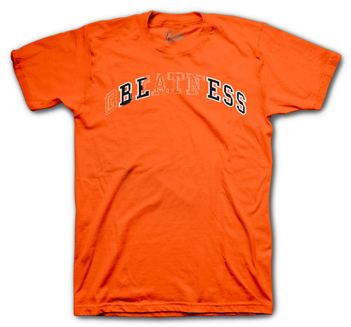 T shirt matching wit Jordan 4 orange metallic sneaker