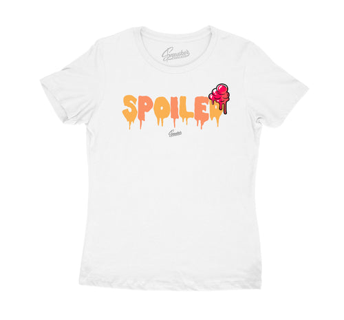 Womens t shirt designed to match the Jordan 12 hot punch sneaker collection 