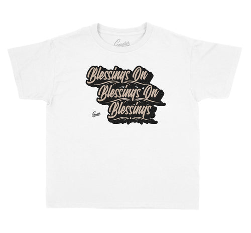 Yeezy 500 stone sneakers has matching kids tees