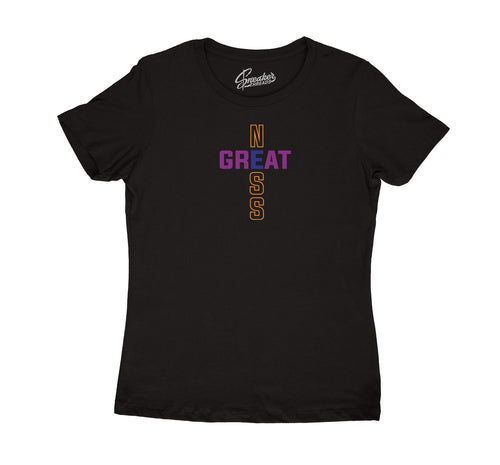 Jordan 4 Violet Rush shoe collection matching womens tees