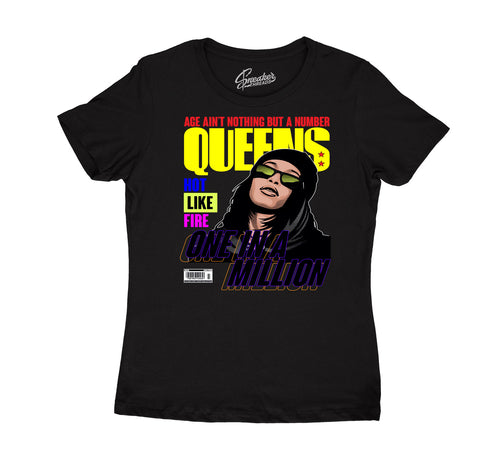 Ladies t shirt collection made to match the Jordan what the 5 sneakers