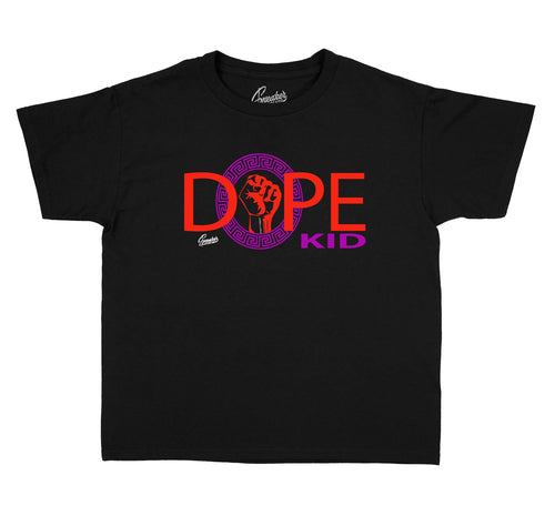 Kids cutest shirts to match Jordan 7 Black Gloss release