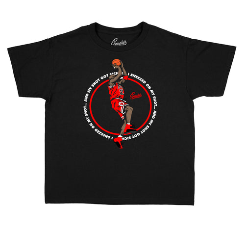 Kids T shirt collection matching with Jordan 12 flu game sneaker collection 