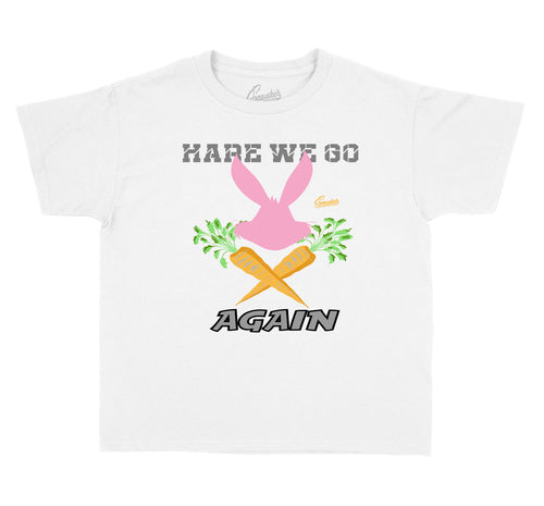 Hare Jordan 7 2.0 sneaker collection matches with kids tees